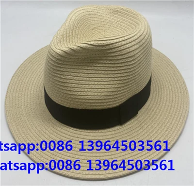 Ежедневна скъпарска хартиена сламена шапка Fedora Цилиндър