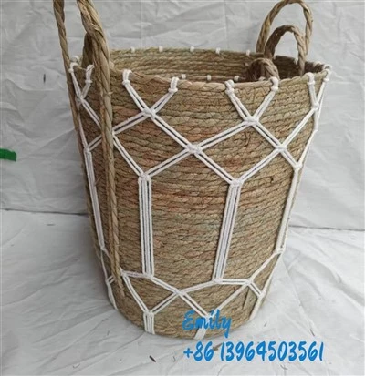 Кръгли тъкани кошници за съхранение