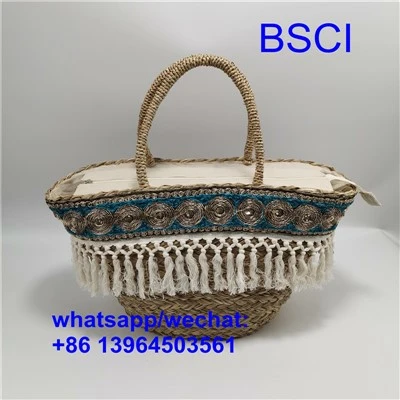 Жени сламени плажни чанти